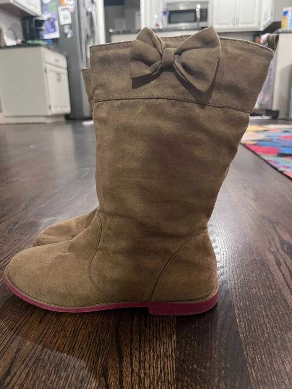 Crazy 8 Girls' Brown Faux-Suede Slouch Boots Size 2